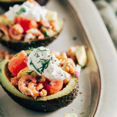 avocado met garnalen