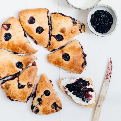 blauwe bessen scones