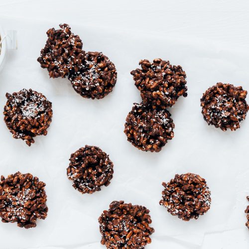 chocolade gepofte rijst koekjes