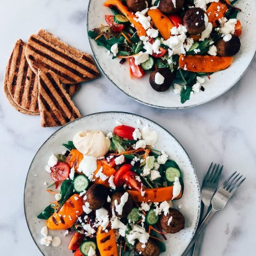 salade met falafel