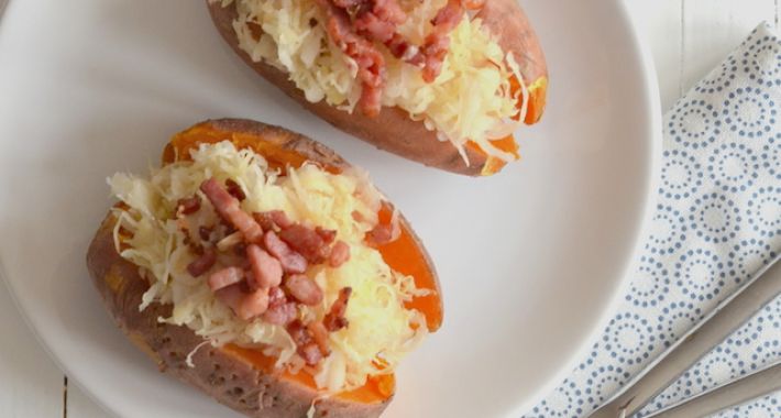 gepofte zoete aardappel