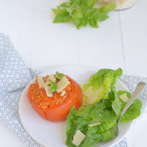 gevulde tomaten met risotto