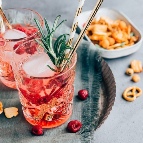 gin tonic met frambozen