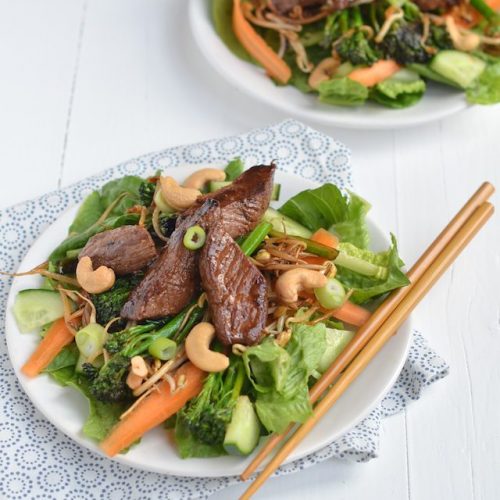 oosterse salade met biefstuk
