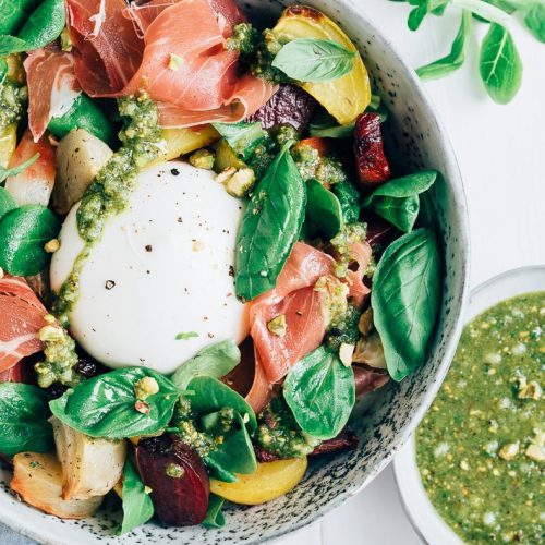 salade met burrata