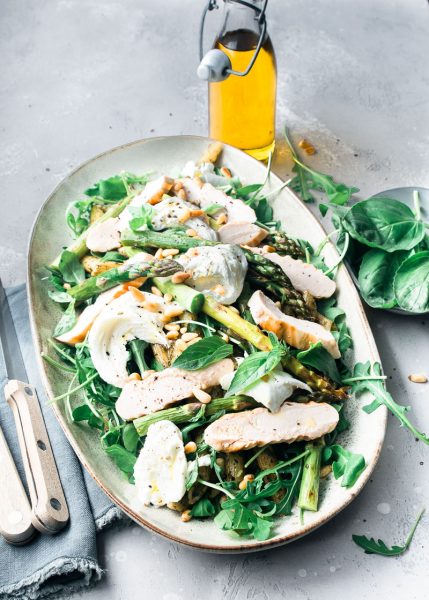 gegrilde groene asperges