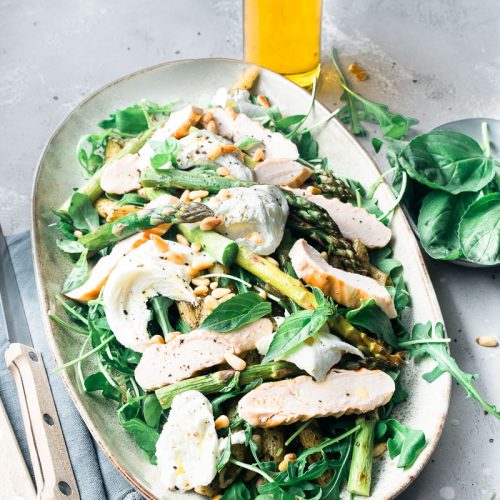 gegrilde groene asperges