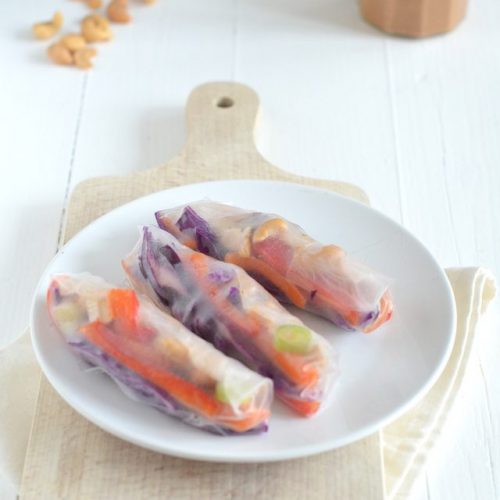 springrolls met pindadressing
