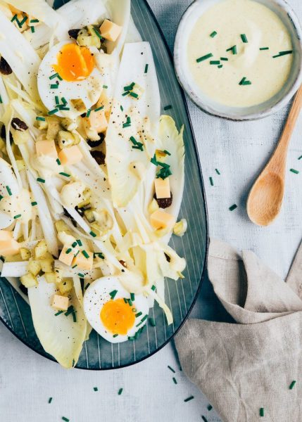 witlofsalade met kaas - gezond recept met witlof