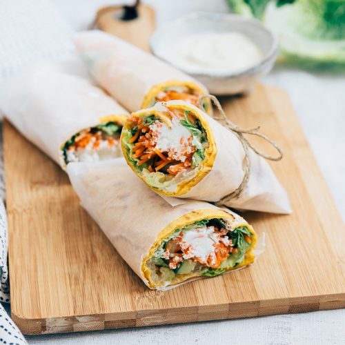 wortelwrap met geitenkaas