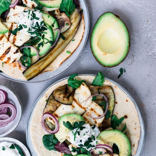 wraps met aubergine