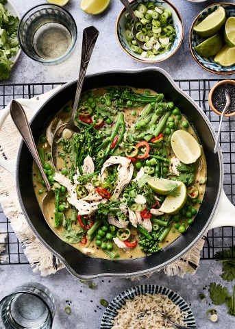 Gezonde groene curry