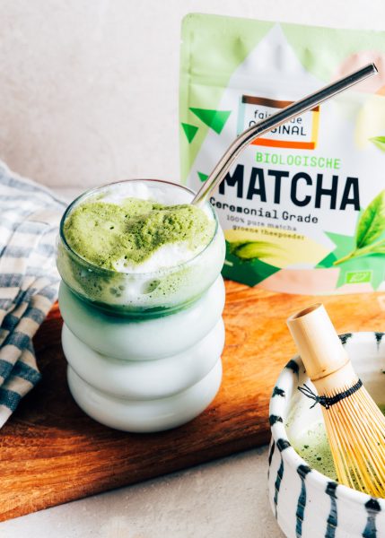 Iced matcha latte
