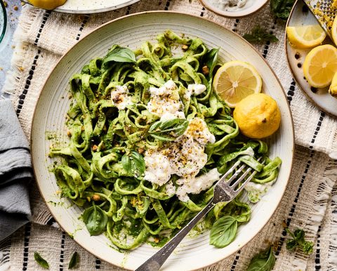 Pasta Groene-pastasaus